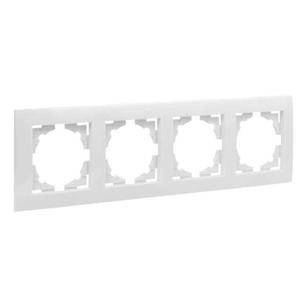 Валенсия Рамка 4-местная белая EKF