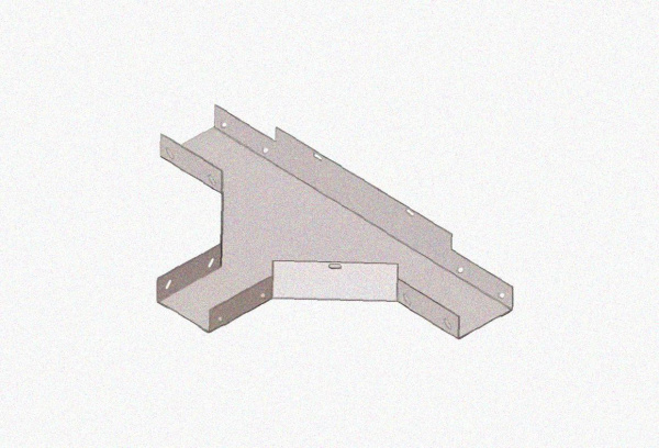 Лоток тройниковый замковый глухой ОТЗГ 100х80 УХЛ1, горячее цинкование, S1,0