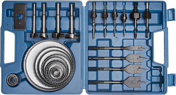 28 предметов, Набор коронок по дереву и сверл ЗУБР