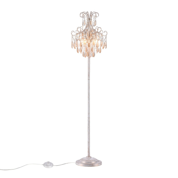 Напольный светильник (торшер) 4*E14 40Вт Белый с Золотом IP20 Chabrol FR2302FL-04WG Freya