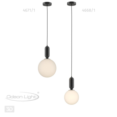 Подвес E27 1*40W (тип лампы СВЕЧА) 220V OKIA черный/белый ODEON LIGHT