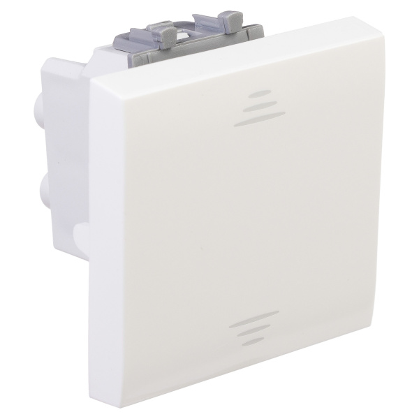 Перекрестный переключатель одноклавишный модульный, "Avanti", "Белое облако", 2 модуля DKC