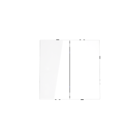 Выключатель с самовозвратом встраиваемый Voltum S70 двухклавишный 10А, (белый глянцевый)