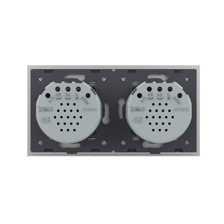 Сенсорный выключатель 3 клавиши (1-2), 2 поста Серый Livolo