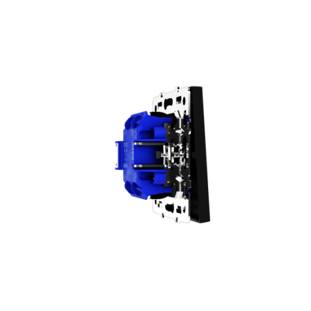 Выключатель встраиваемый Voltum S70 двухклавишный 10А, (черный матовый)
