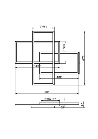 Потолочный светильник 3*LED 78Вт Белый IP20 Rida MOD015CL-L80WK Maytoni