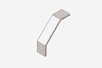 Крышка лотка замкового КЛСЗ 400х80-90 УХЛ1 для поворота трассы вниз на 90, горячее цинкование, S1,5