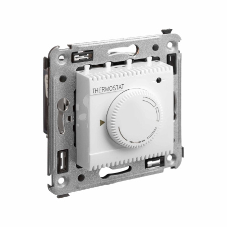 Термостат для теплых полов в стену, "Avanti", "Белое облако" DKC