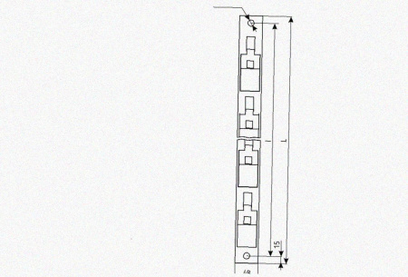 Стойка кронштейна криволинейного К1381.00.01-10 УТ1,5 горячее цинкование 12 рожков, L1685, S3,0