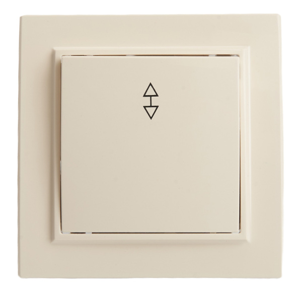 Переключатель 1-клавишный STEKKER PSW10-9005-02, 250В, 10А, серия Эрна, слоновая кость