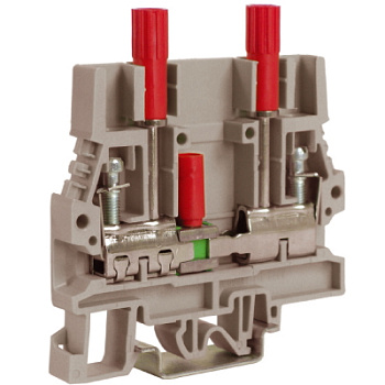 Клемма для вольтметра со скользящим размыкателем 10 кв. бежевый DKC