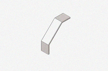 Крышка лотка замкового КЛСЗ 200х150-90 УХЛ1 для поворота трассы вниз на 90, горячее цинкование, S1,5