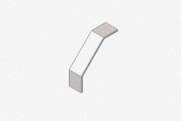 Крышка лотка замкового КЛСЗ 200х150-90 УХЛ1 для поворота трассы вниз на 90, горячее цинкование, S1,5