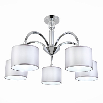 Люстра потолочная Хром/Светло-серый E14 5*40Вт SLE107202-05 EVOLUCE