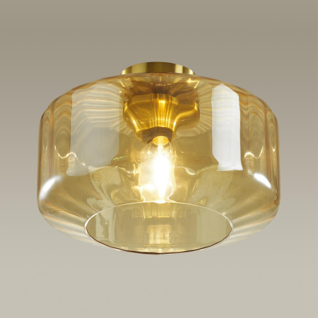 Св-к потолочный E27 1*60W BINGA янтарный/бронзовый ODEON LIGHT