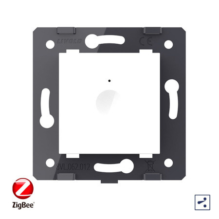 Одноклавишный проходной сенсорный выключатель ZigBee Module, цвет белый (механизм) Livolo