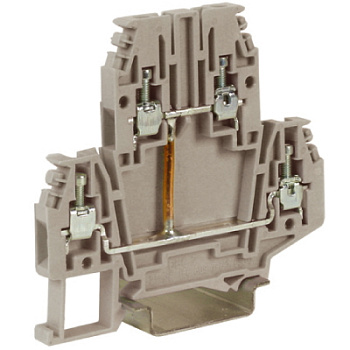 DBC.2/CIGR, проходной зажим серый 2 уровня 2,5 кв.мм, с перемычкой между уровнями DKC