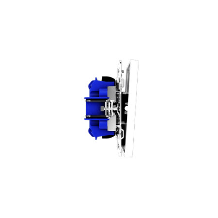 Выключатель встраиваемый Voltum S70 двухклавишный с подсветкой 10А, (белый глянцевый)