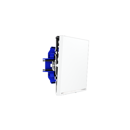 Проходной переключатель встраиваемый Voltum S70 одноклавишный с подсветкой 10А, (белый матовый)