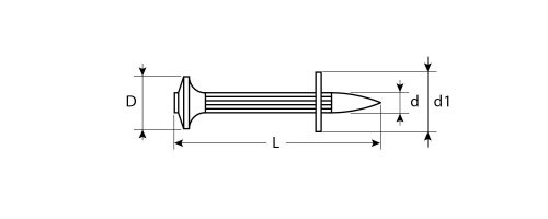 ДГМ 50 х 4.5 мм дюбель-гвоздь монтажный оцинкованный, 10 шт. ЗУБР фото 2