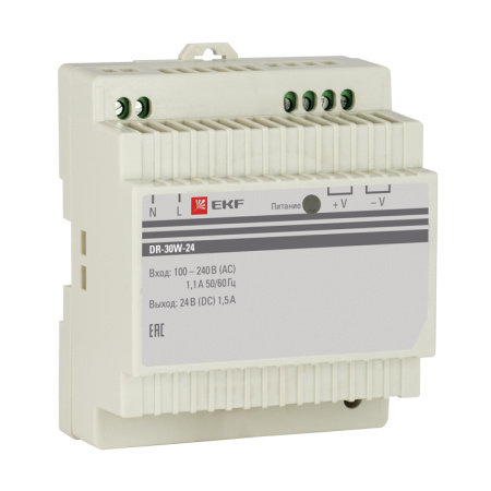 Блок питания 24В DR-30W-24 PROxima EKF