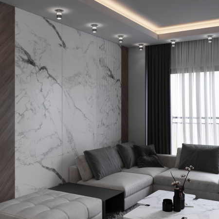 Накладной светодиодный светильник с подсветкой 7Вт 4200К графит IP20 (a053601) Elektrostandard