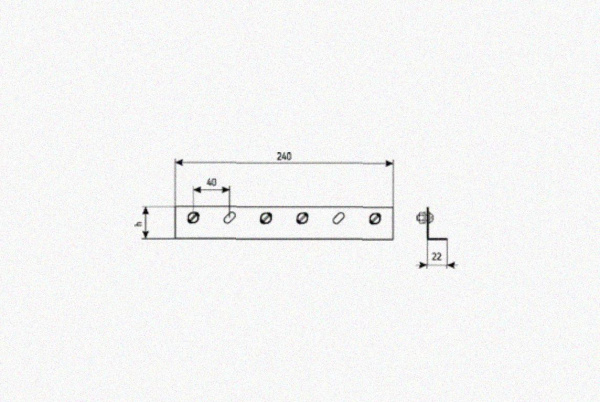 Соединитель лотковый замковый СЛЗх85 УТ1,5, оцинкованный лист, S1,5