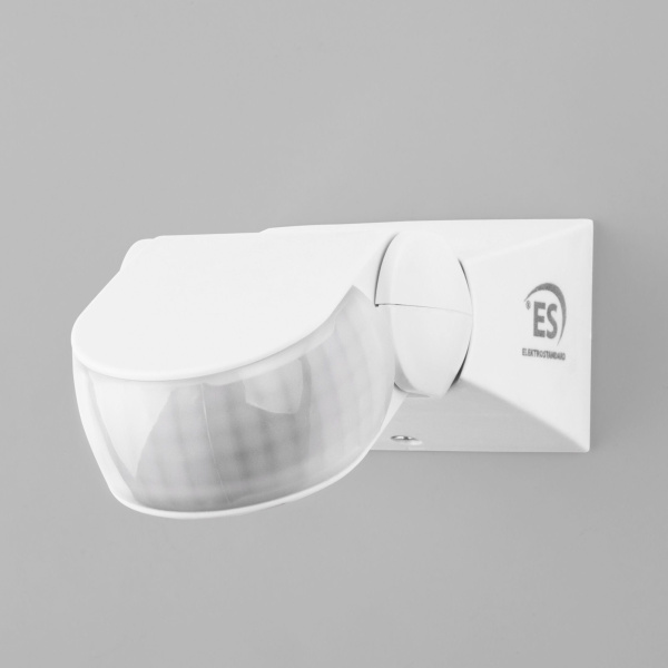 Инфракрасный датчик движения 12m 1,8-2,5m 1200W 180° белый IP65 (a034066) Elektrostandard Инфракрасный датчик движения 12m 1,8-2,5m 1200W 180° белый IP65 (a034066) Elektrostandard