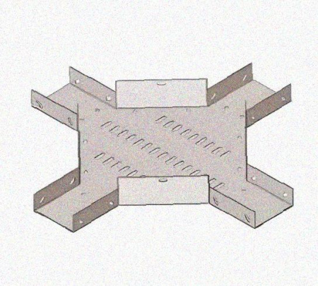 Лоток крестообразный перфорированный КМ 300х100 У3, окрашенный, S1,5