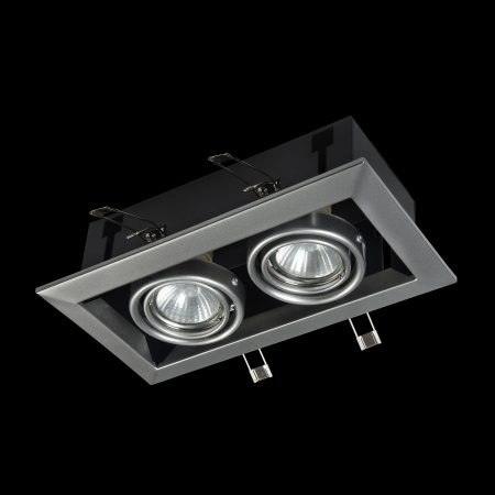 Встраиваемый светильник 2*GU10 50Вт Серебро IP20 Metal Modern DL008-2-02-S Technical