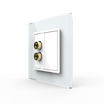 Розетка акустическая SOUND Белая Livolo