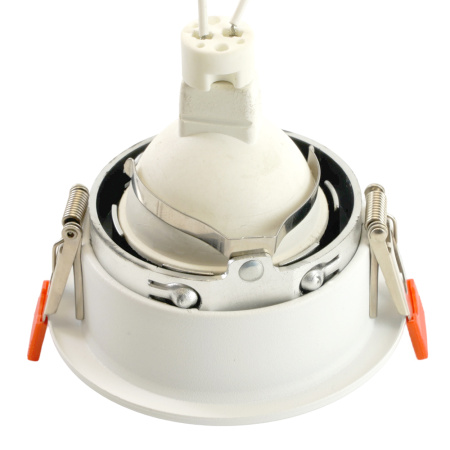 Светильник потолочный встраиваемый, MR16 G5.3, белый + черный хром DL3102 Feron