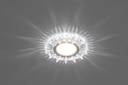 Светильник встраиваемый с белой LED подсветкой Feron CD910 потолочный MR16 G5.3 прозрачный