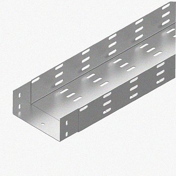 Лоток монтажный цельный перфорированный ЛМЦ300х65х2000 У3, окрашенный, S1,0