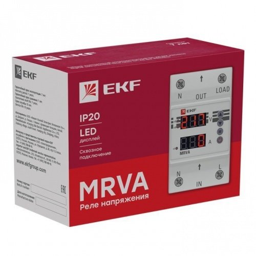 Реле напряжения и тока с дисплеем MRVA 40A PROxima EKF фото 3