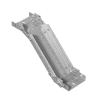Поворот вертикальный регулируемый 100х50, толщ. 1,5 мм, гор. цинк Ostec