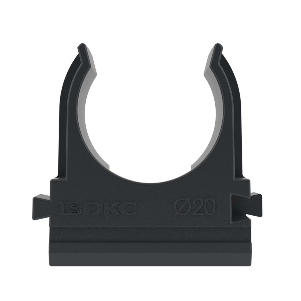 Крепеж-клипса (держатель с защелкой), д.20мм, черный DKC