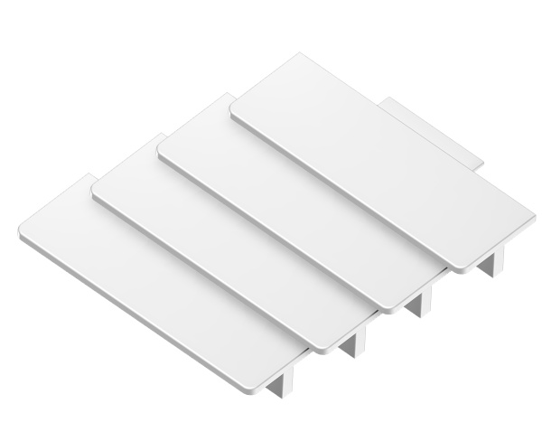 Заглушка GP8160 WH белый 28.6*10 для встраиваемого алюминиевого профиля GP1200 (комплект 4шт) Ambrella Light