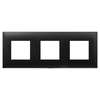 Рамка "Avanti", "Черный матовый", 3 поста (6 мод.) DKC