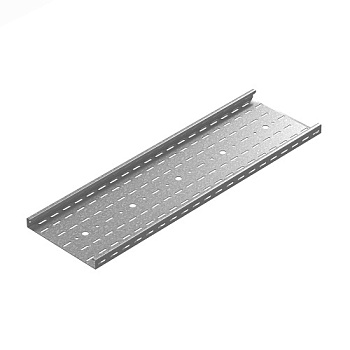 Промышленный лоток кабельный перфорированный 100х35х3000, толщ. 2,0 мм, гор. цинк Ostec