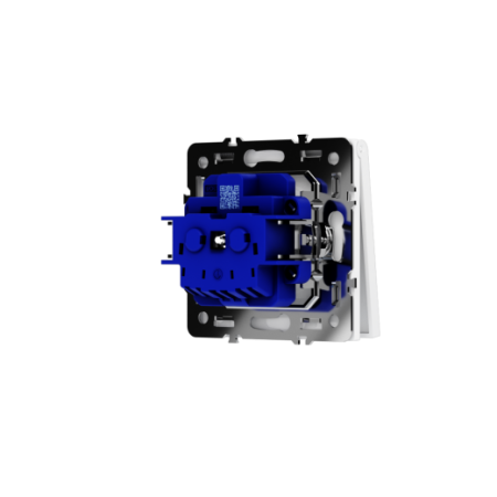 Розетка встраиваемая Voltum S70 с заземлением, защитными шторками и крышкой 16А, (белый глянцевый)