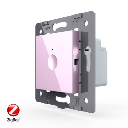 Одноклавишный сенсорный выключатель ZigBee Module, цвет розовый (механизм) Livolo