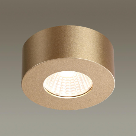 Потолочный св-к IP20 LED 7W 781Лм 3000K BENE золотистый/металл ODEON LIGHT