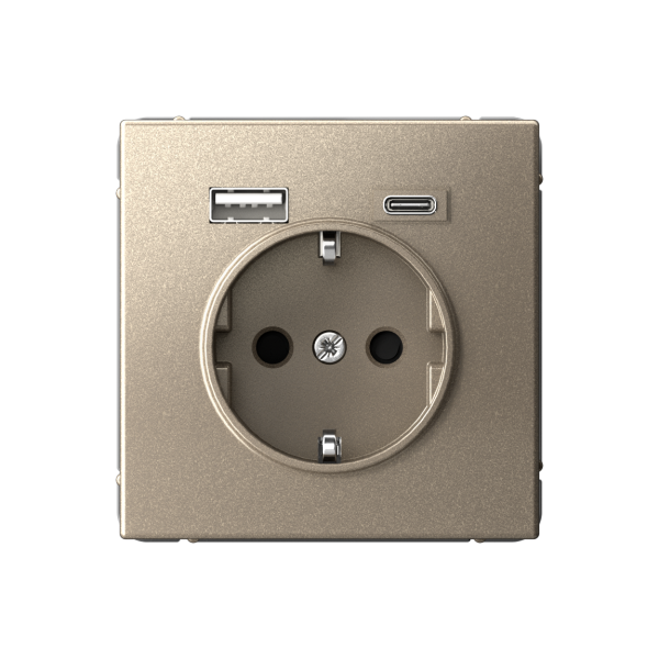 ARTGALLERY РОЗЕТКА 16А с 2 USB A+C, 5В/2,4А/3,0А, 2х5В/1,5А, механизм, ШАМПАНЬ Systeme Electric ARTGALLERY РОЗЕТКА 16А с 2 USB A+C, 5В/2,4А/3,0А, 2х5В/1,5А, механизм, ШАМПАНЬ Systeme Electric