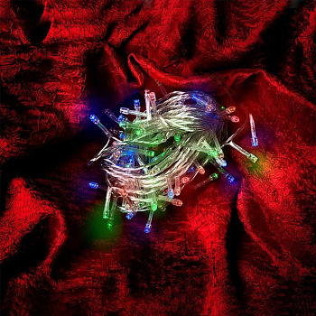 Гирлянда новогодняя "Нить" GLFG-100-500-IP20-X-RGB 100 диодов 5м с контроллером 8 режимов General