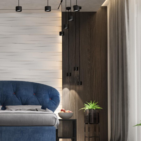 Св-к накл.св/д,провод 2м IP20 LED 4000К 12W 220V PATERA черный NOVOTECH
