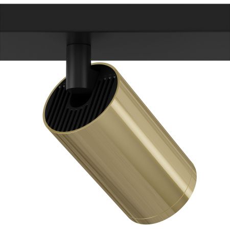 Потолочный светильник 2*GU10 10Вт Черный с Золотом IP20 FOCUS S C051CL-02BG Technical