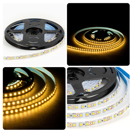 LSE-256 Светодиодная лента 12В, 9,6Вт/м, 840 лм/м, 3000К, smd2835, 120д/м, IP20, ширина подложки 8мм, 5м, т/б OGM