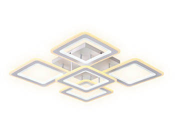 Потолочный светодиодный светильник с пультом FA866/4+1 WH белый 218W 3000K-6400K 820*820*120 (ПДУ РАДИО 2.4G) Ambrella Light