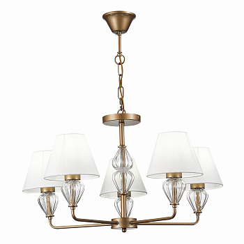 Люстра подвесная Золотистый/Белый E14 5*60Вт SLE107423-05 EVOLUCE